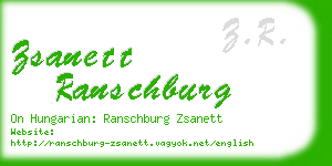 zsanett ranschburg business card